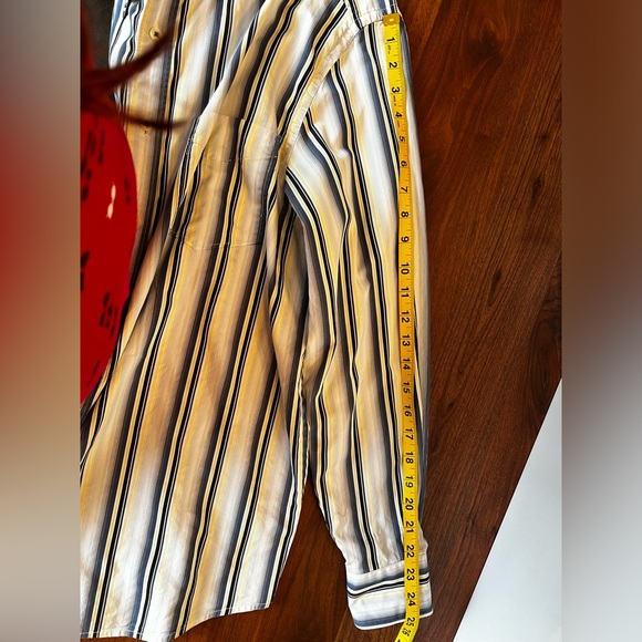 Tommy Bahama Shirt Mens Size L Blue Striped Button Up Causal  Long  Sleeves - Picture 8 of 8